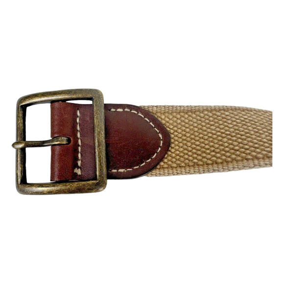 J.CREW Womens Size M Belt 100% Cotton Grommets 1-3/8" Width Adjustable - Picture 7 of 9